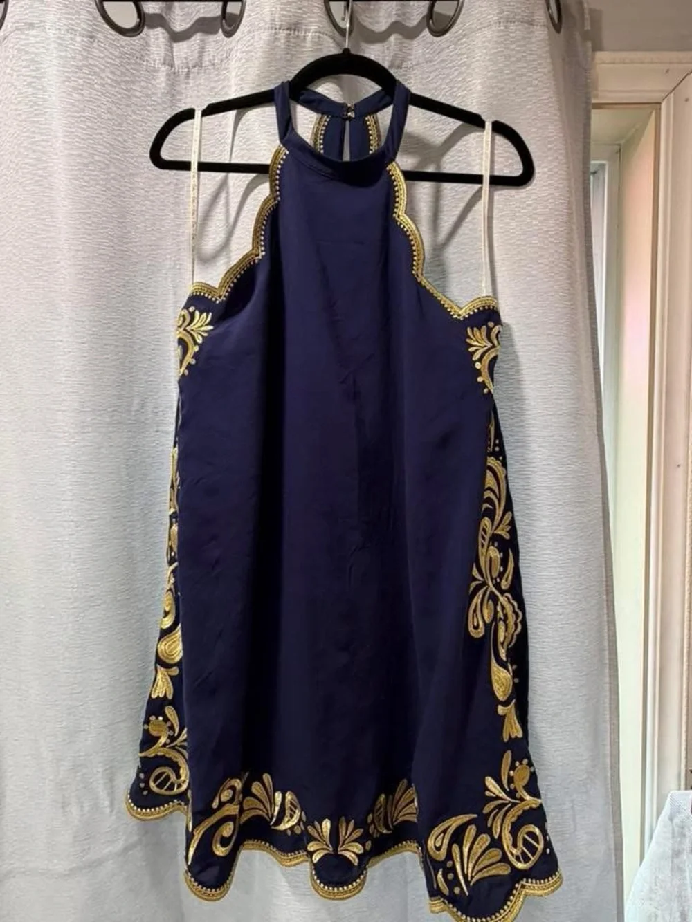 Lilly Pulitzer Navy Dress with Gold Trim